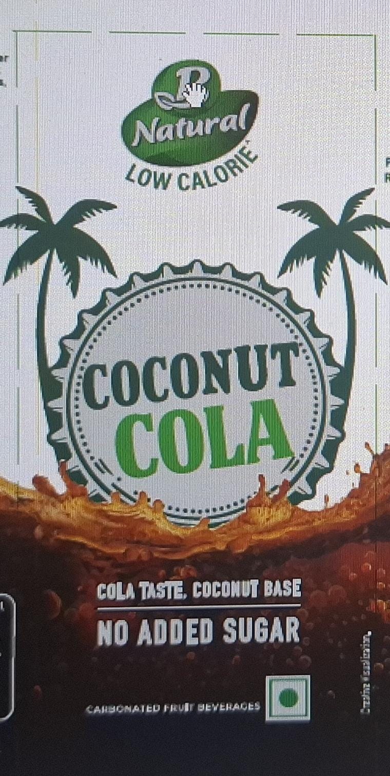 B Natural Coconut Cola, low calorie, no added sugar